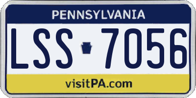 PA license plate LSS7056