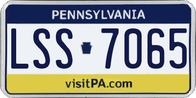 PA license plate LSS7065