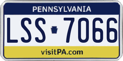PA license plate LSS7066
