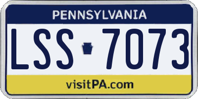 PA license plate LSS7073