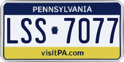 PA license plate LSS7077