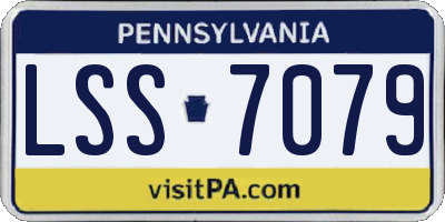 PA license plate LSS7079