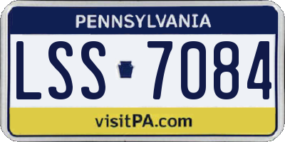 PA license plate LSS7084