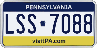 PA license plate LSS7088