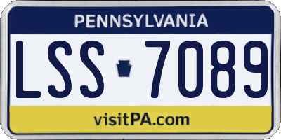 PA license plate LSS7089