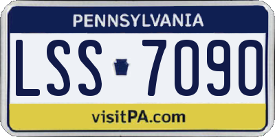 PA license plate LSS7090