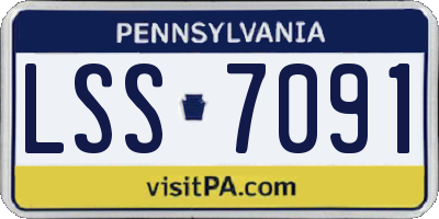 PA license plate LSS7091