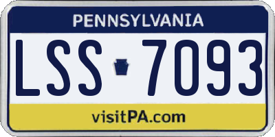 PA license plate LSS7093