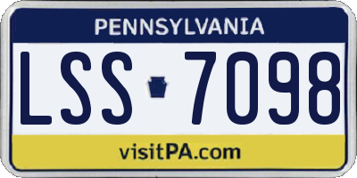 PA license plate LSS7098