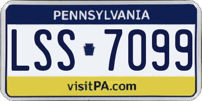 PA license plate LSS7099