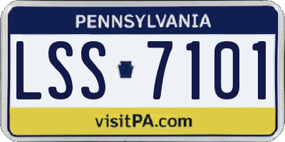 PA license plate LSS7101