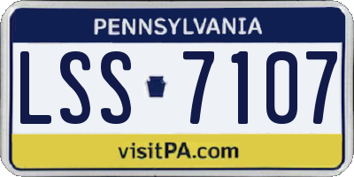 PA license plate LSS7107