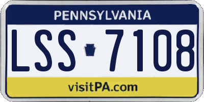 PA license plate LSS7108