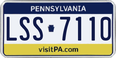 PA license plate LSS7110