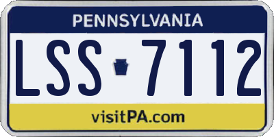 PA license plate LSS7112