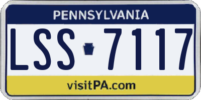PA license plate LSS7117
