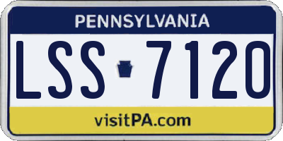 PA license plate LSS7120