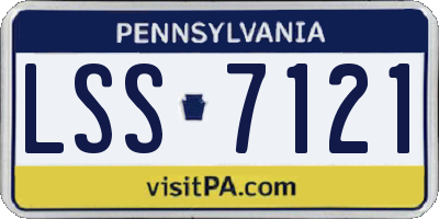 PA license plate LSS7121
