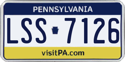 PA license plate LSS7126