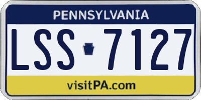 PA license plate LSS7127