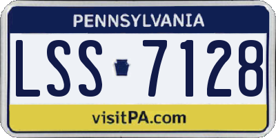 PA license plate LSS7128
