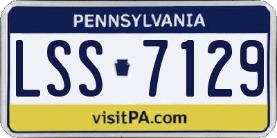 PA license plate LSS7129