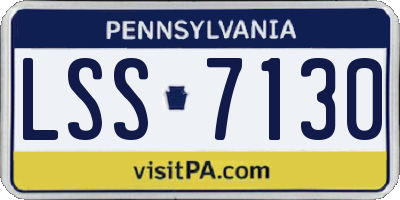PA license plate LSS7130