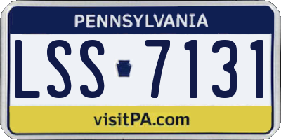 PA license plate LSS7131