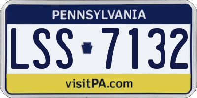 PA license plate LSS7132