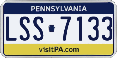 PA license plate LSS7133
