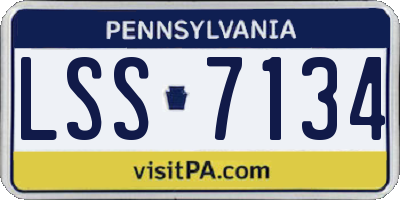 PA license plate LSS7134