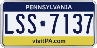 PA license plate LSS7137