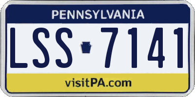PA license plate LSS7141