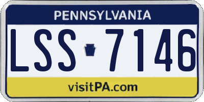 PA license plate LSS7146