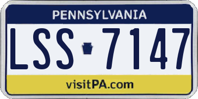 PA license plate LSS7147