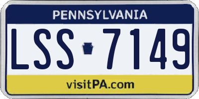 PA license plate LSS7149