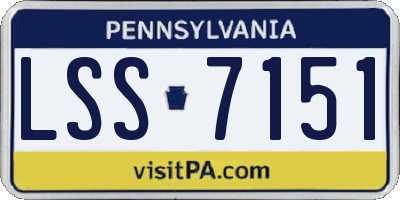 PA license plate LSS7151