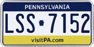 PA license plate LSS7152