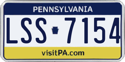 PA license plate LSS7154