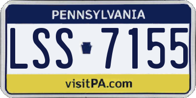 PA license plate LSS7155