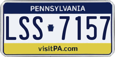 PA license plate LSS7157