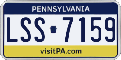 PA license plate LSS7159