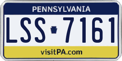 PA license plate LSS7161
