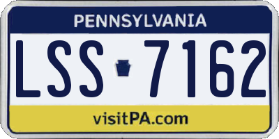 PA license plate LSS7162