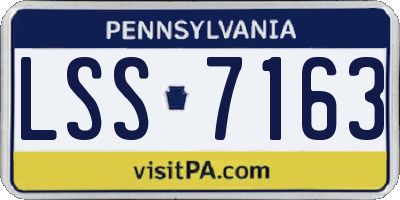 PA license plate LSS7163