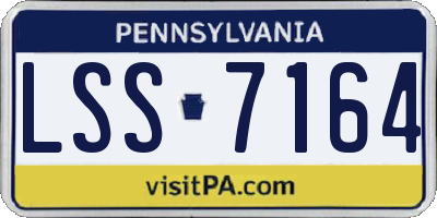 PA license plate LSS7164