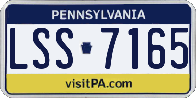 PA license plate LSS7165