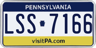 PA license plate LSS7166