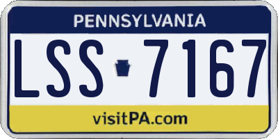 PA license plate LSS7167
