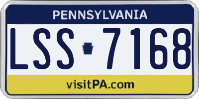 PA license plate LSS7168